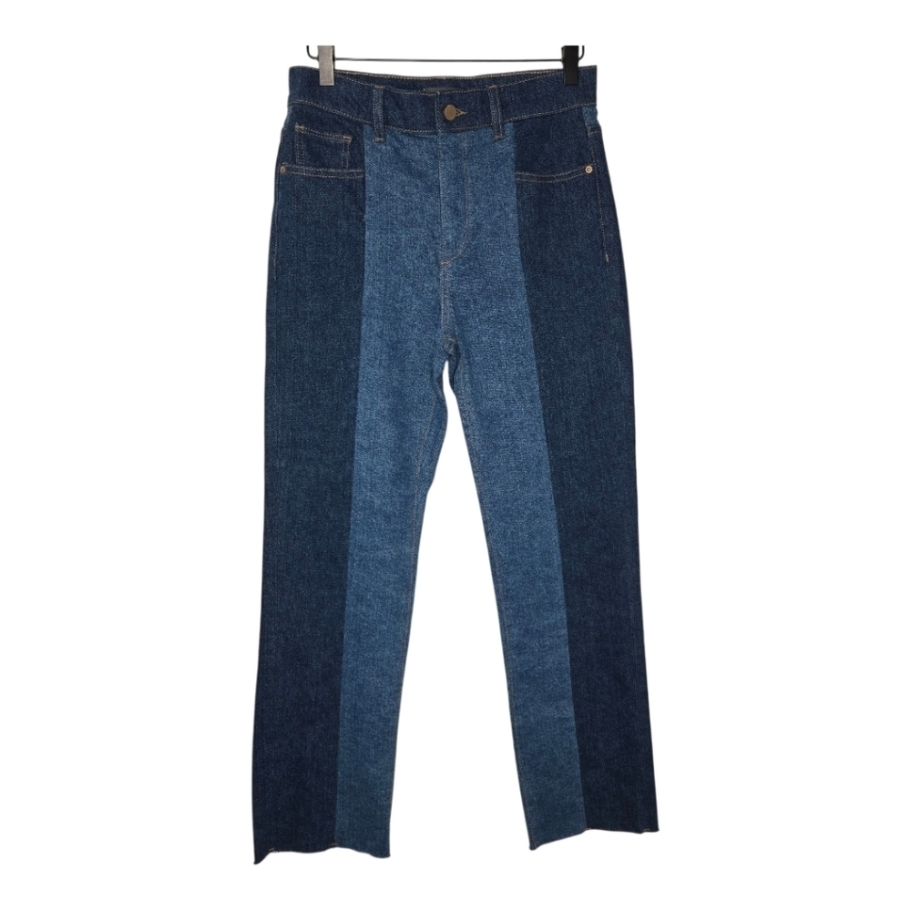 DL1961 Womens Two Tone Patti Straight High Rise Vintage Ankle Denim Jeans 26